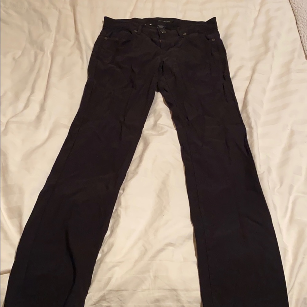 Black straight leg slacks
